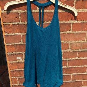 Blue work out tank top